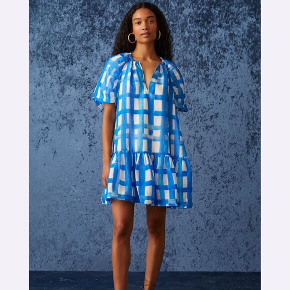 Marie Oliver Amalfi Madras Greta Mini Dress Size 1 - 41179 - Picture 4 of 12